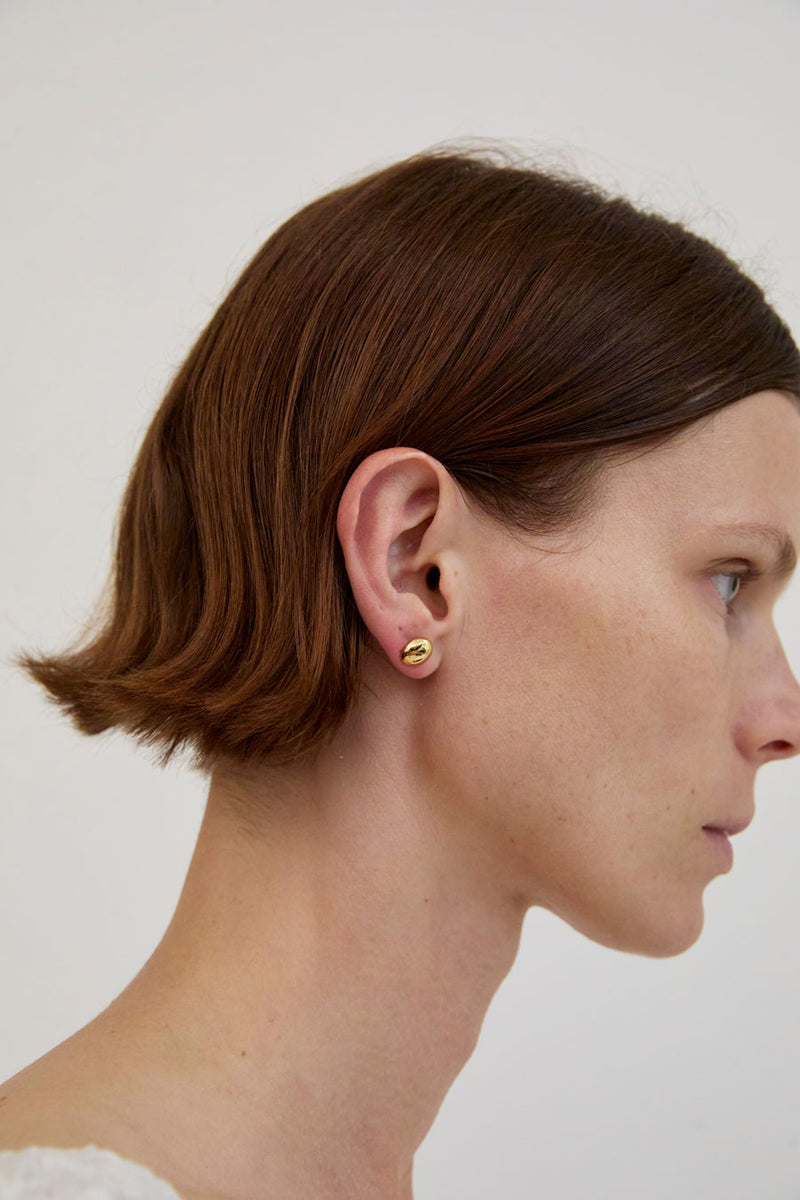 Nina Gordon Figure Studs in Gold