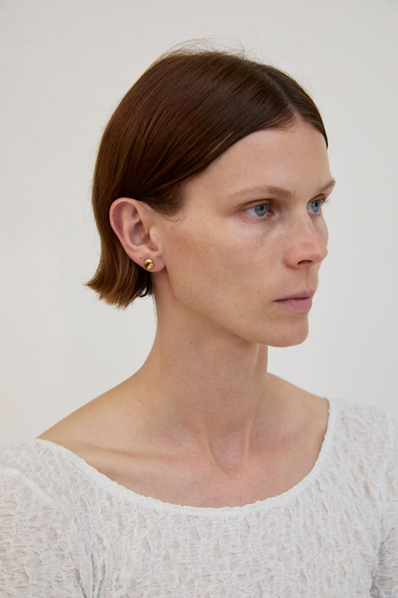 Nina Gordon Figure Studs in Gold