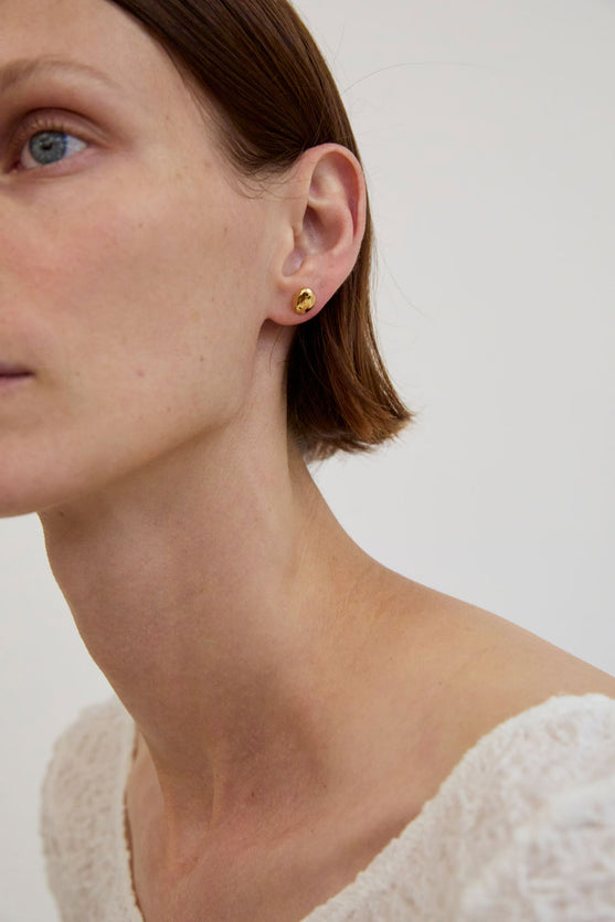 Nina Gordon Figure Studs in Gold