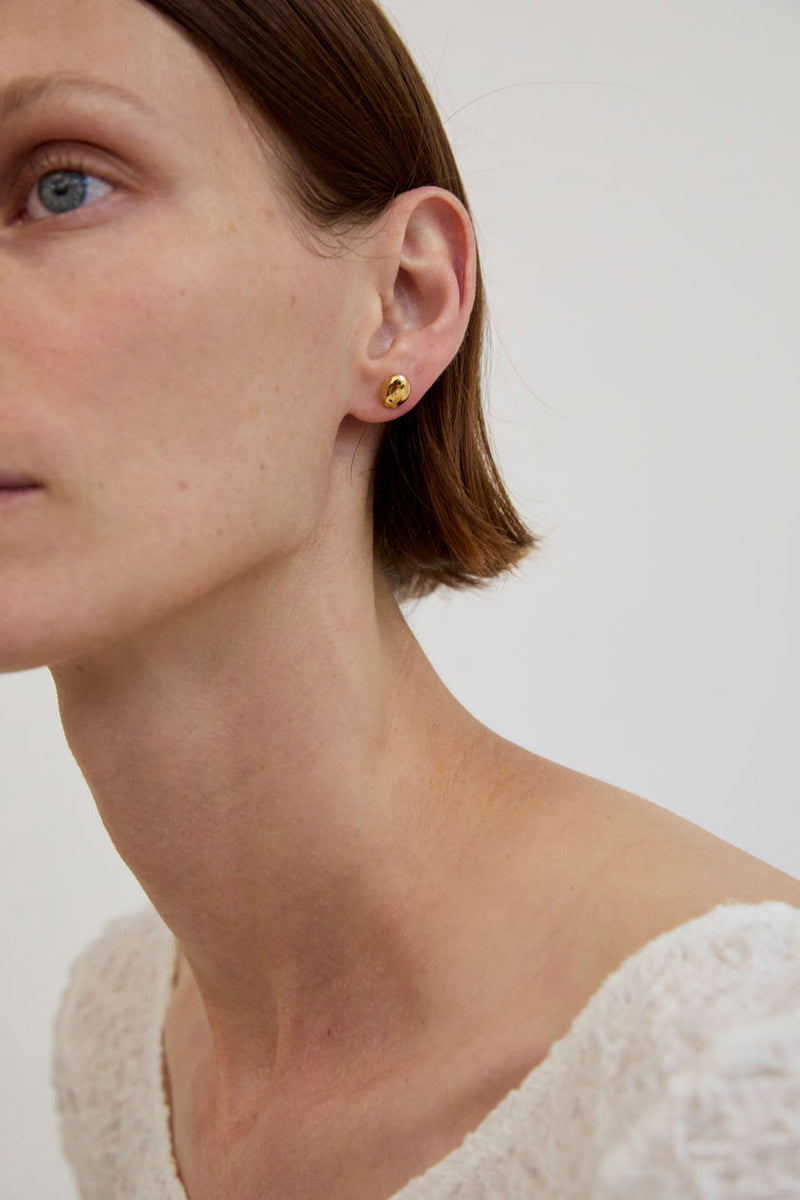 Nina Gordon Figure Studs in Gold