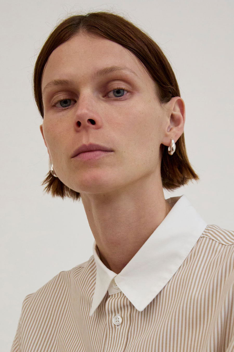 Nina Gordon Marina Hoop in Silver