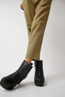 No.6 5" Pull On Shearling Clog Boot on High Heel in Ink Aviator on Black Base