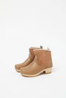 No.6 5" Pull on Shearling Clog Boot on Mid Heel in Natural and Khaki