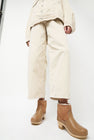 No.6 5" Pull on Shearling Clog Boot on Mid Heel in Natural and Khaki