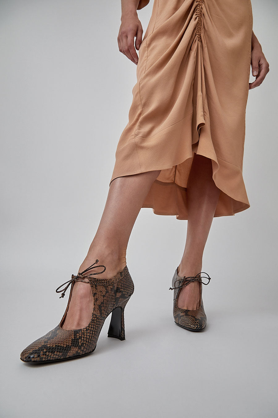 Lace up best sale snake heels