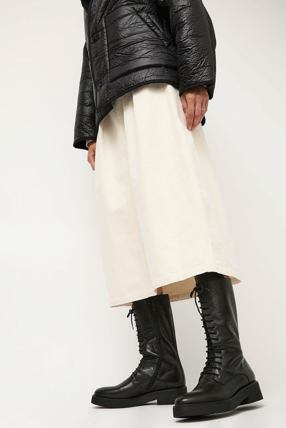 No.6 Lace Up Crepe Sole Boot in Nero