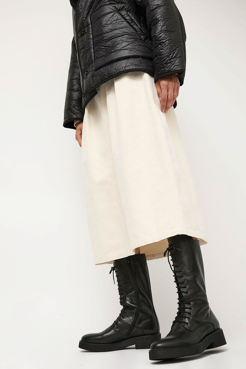 No.6 Lace Up Crepe Sole Boot in Nero