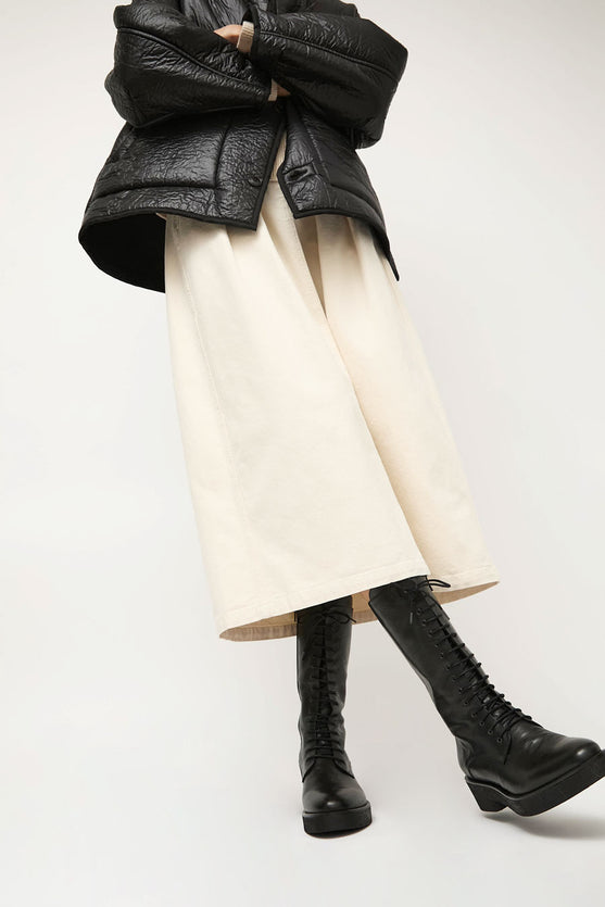 No.6 Lace Up Crepe Sole Boot in Nero