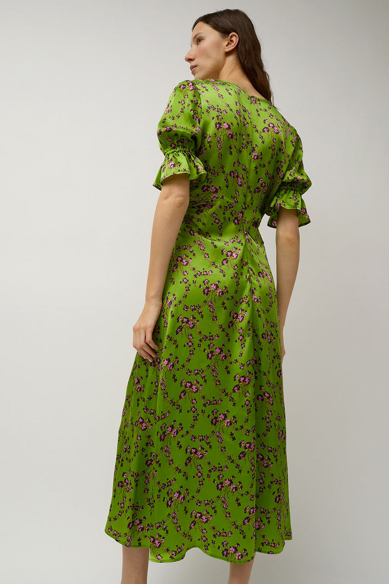 No.6 Luisa Dress in Green Trellis