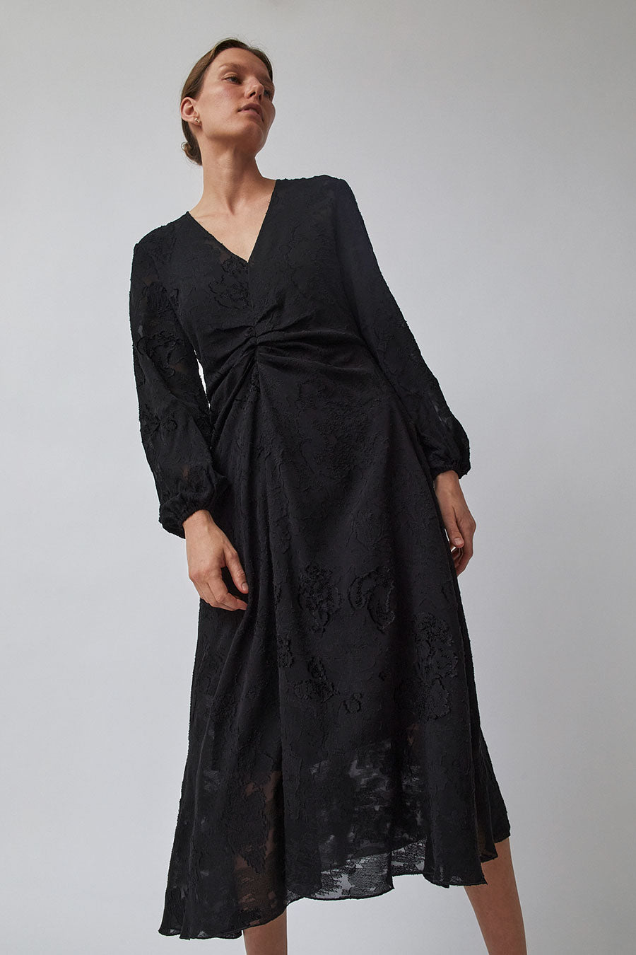 No.6 Michele Dress in Black Burnout