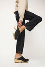 No.6 Old School Clog on Mid Heel in Black