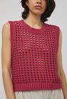 No.6 Reed Tank in Pink and Brown