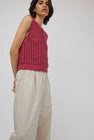 No.6 Reed Tank in Pink and Brown