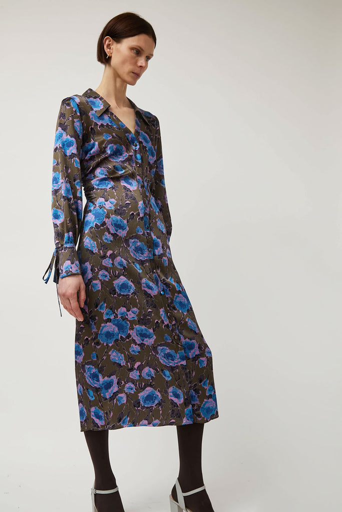 stella midi dress No.6 Stella Dress in Violet Roses – No.6 Store
