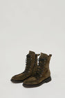 No.6 U Seam Lace Up Boots on Crepe Sole in Bosco