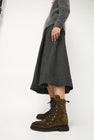 No.6 U Seam Lace Up Boots on Crepe Sole in Bosco