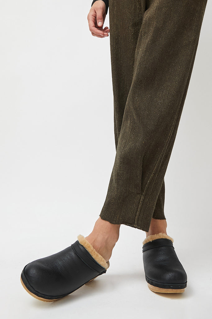 【DISCERNMENT】Shearling Suede Mustang No6DakotaShearlingClogonMidHee