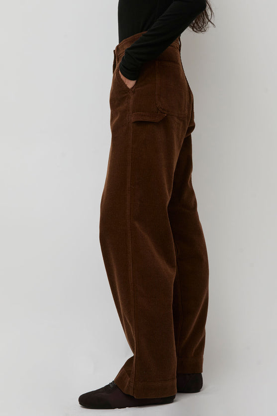 Nothing Written Corduroy Carpenter Pants in Dark Brown