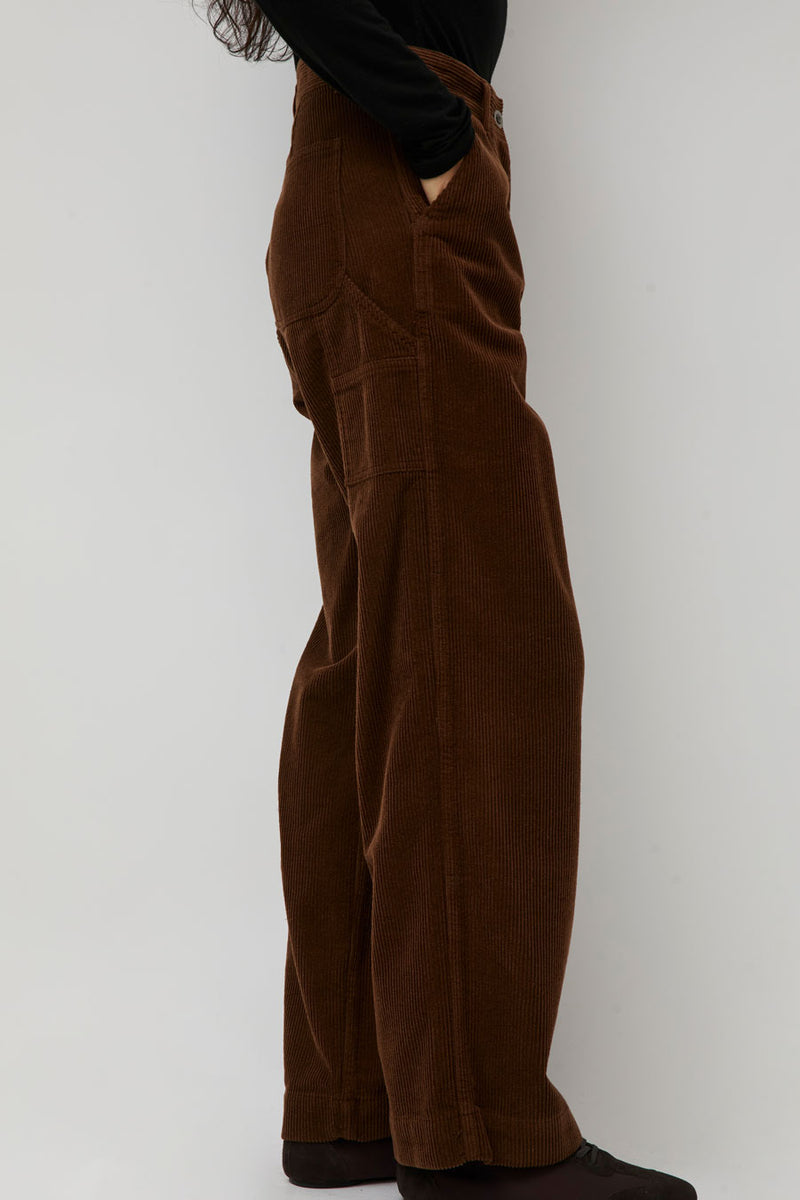 Nothing Written Corduroy Carpenter Pants in Dark Brown