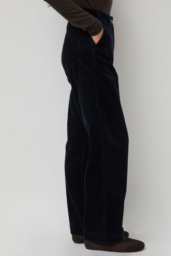 Nothing Written Corduroy Carpenter Pants in Dark Navy