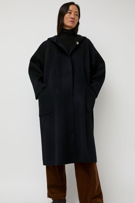 Nothing Written Keiko Hoodie Coat in Black