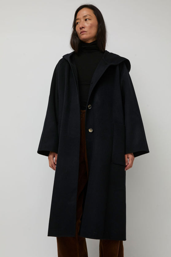 Nothing Written Keiko Hoodie Coat in Black