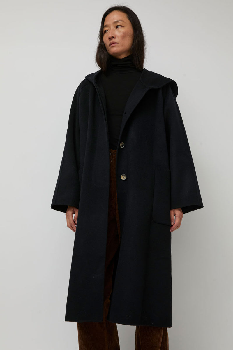 Nothing Written Keiko Hoodie Coat in Black