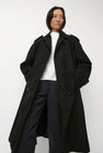 Nothing Written Oversized Double-Breasted Trench in Black