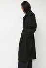 Nothing Written Oversized Double-Breasted Trench in Black