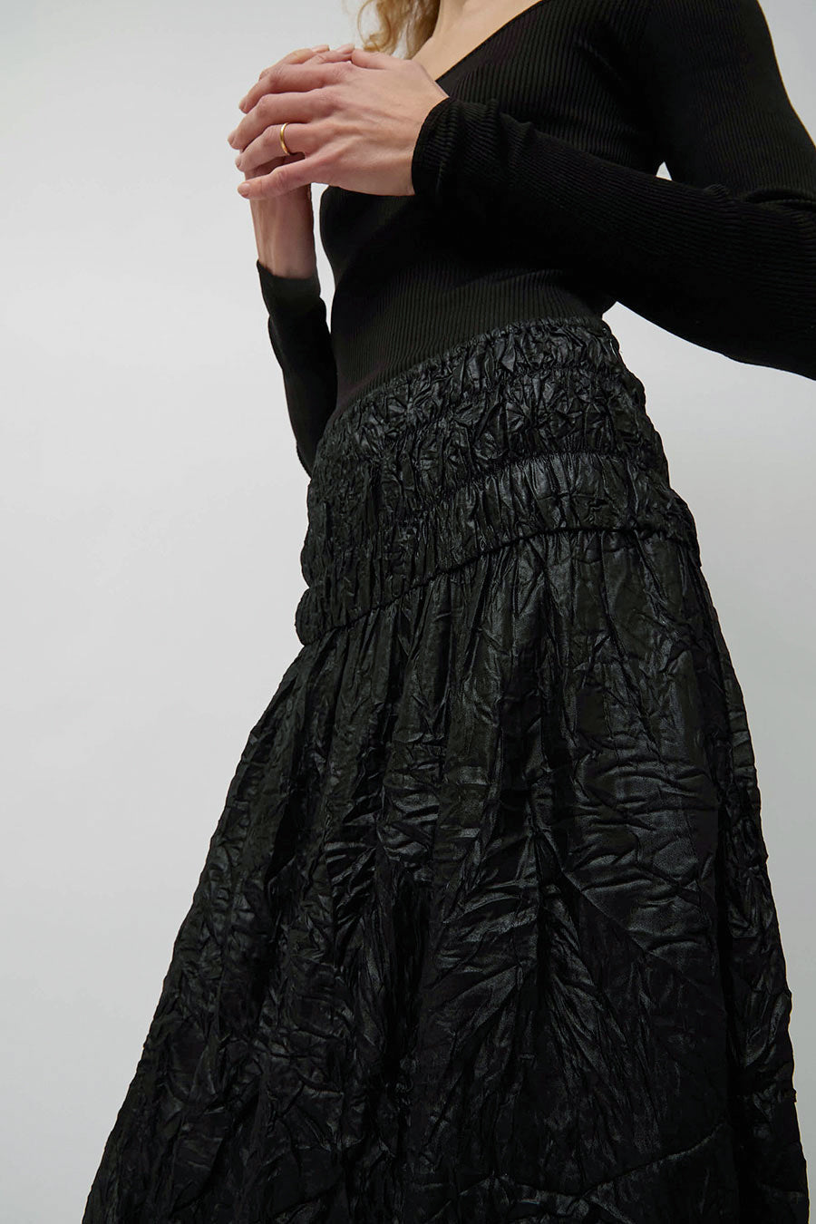 OpéraSPORT Gloria Gathered Skirt in Black
