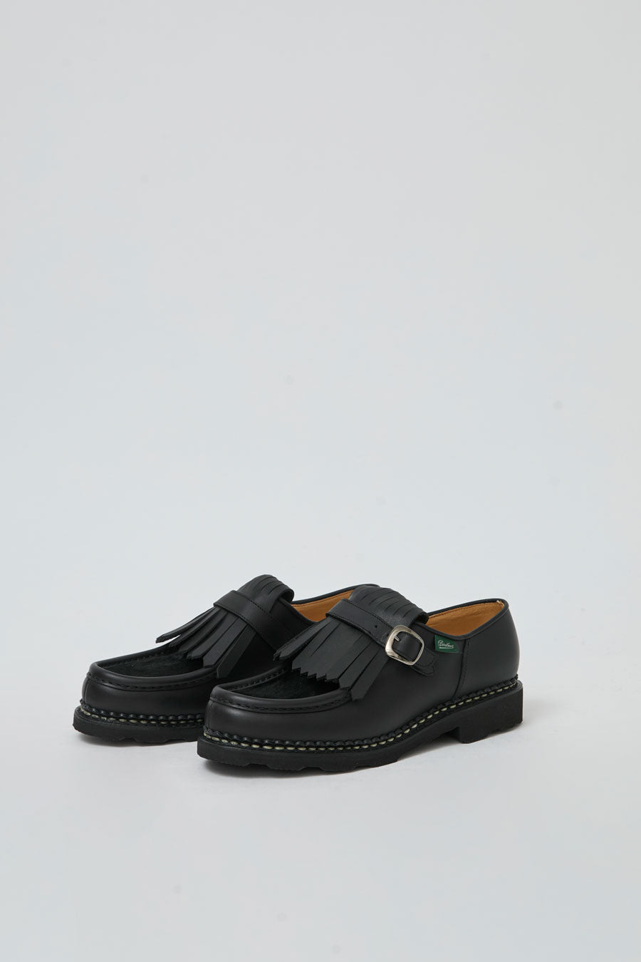 Paraboot Nyons Shoe in Lisse Noir Poils Noir