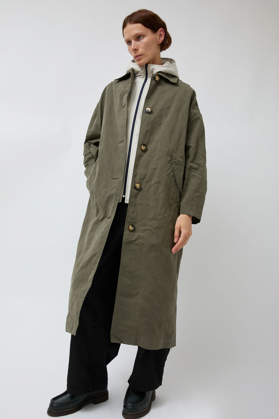 Pret Pour Partir Alma Coat with Removable Vest in Khaki