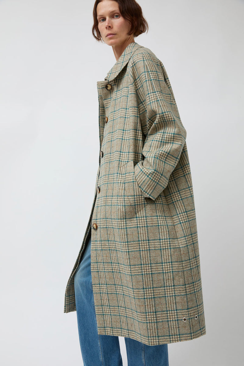Pret Pour Partir Camille Jacket in Wool Blue Check