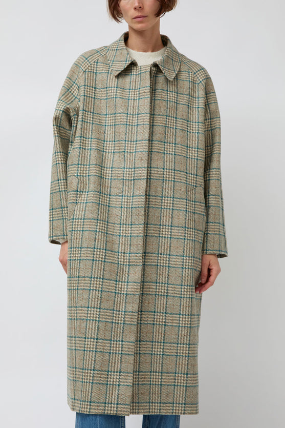 Pret Pour Partir Camille Jacket in Wool Blue Check