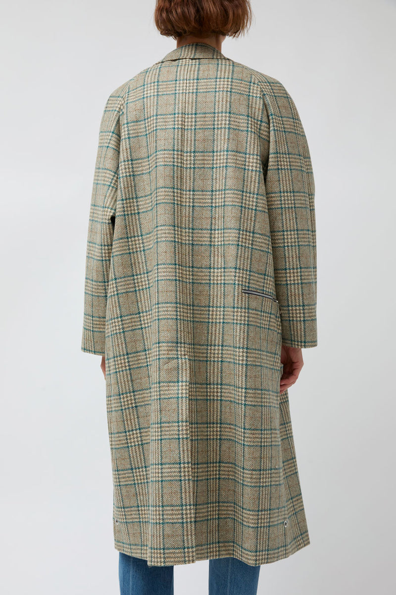 Pret Pour Partir Camille Jacket in Wool Blue Check