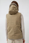 Pret Pour Partir Reversible Gilet in Beige Faux Fur and Taupe