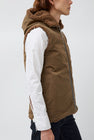 Pret Pour Partir Reversible Gilet in Brown Faux Fur and Bronze