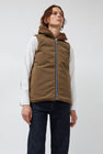 Pret Pour Partir Reversible Gilet in Brown Faux Fur and Bronze