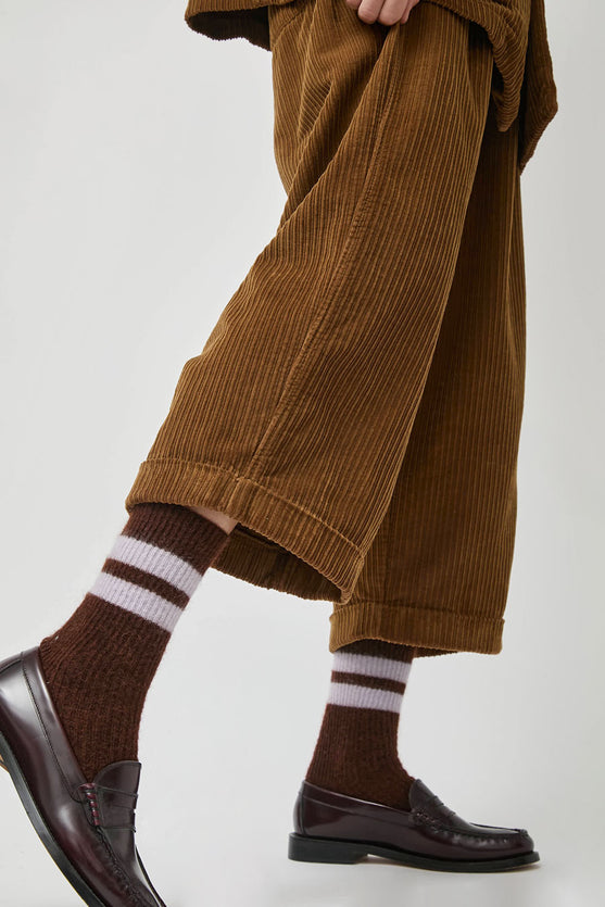 Rue Blanche Chausse Mohair Socks in Marron