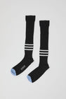Rue Blanche Chausse Rayures Socks in Noir