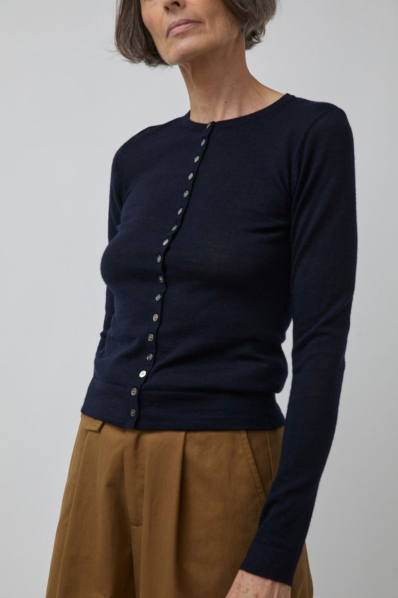 Rue Blanche Fine Cardi in Navy