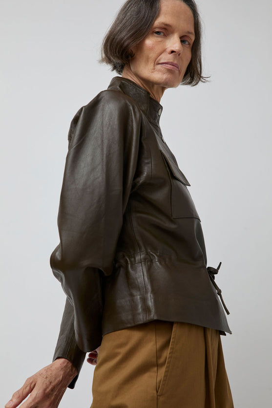 Rue Blanche Moto Jacket in Brown