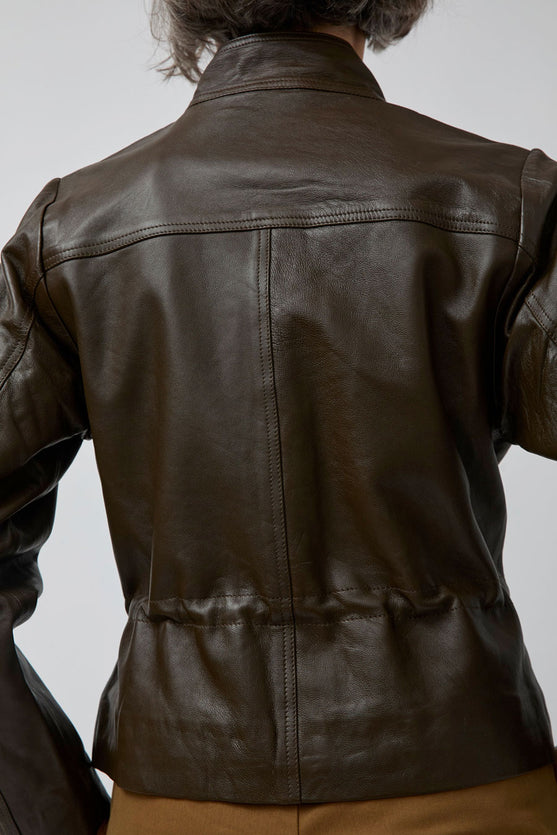 Rue Blanche Moto Jacket in Brown