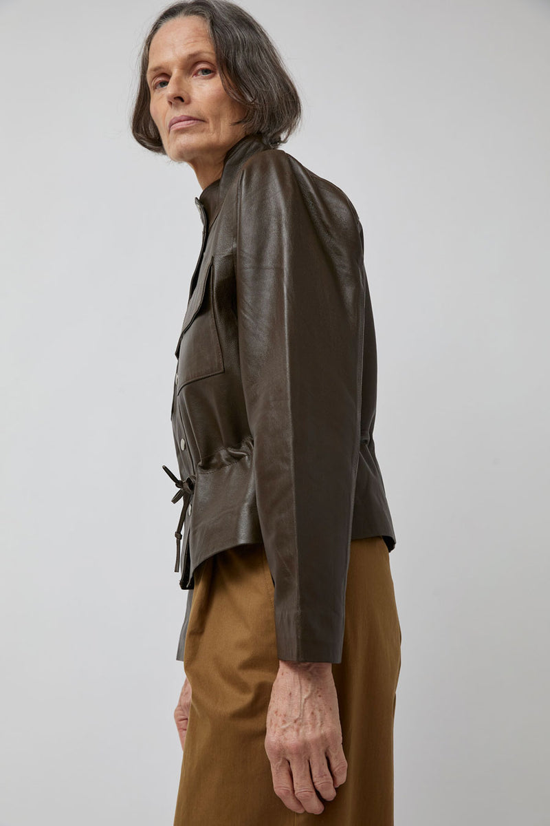 Rue Blanche Moto Jacket in Brown