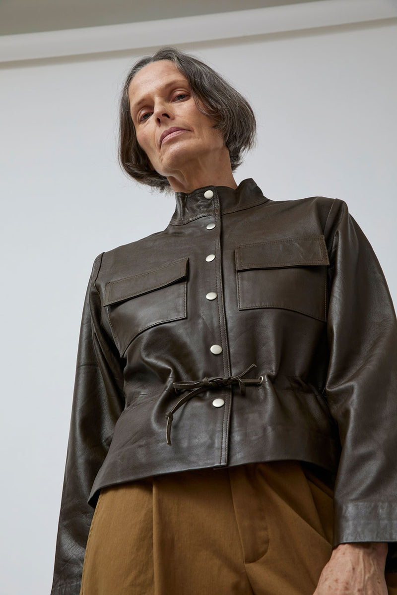 Rue Blanche Moto Jacket in Brown