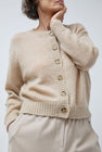 Rue Blanche Mowool Cardi in Avoine