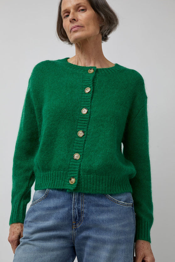 Rue Blanche Mowool Cardi in Emeraude