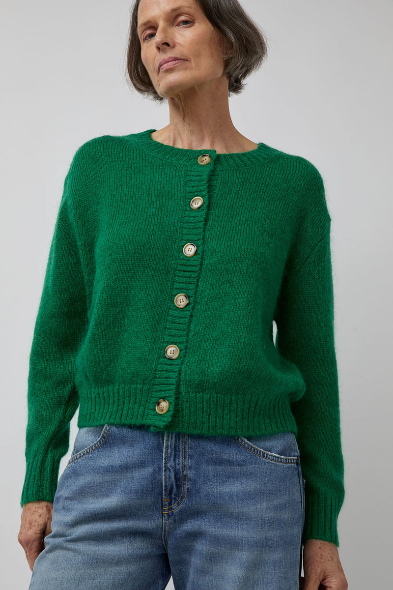 Rue Blanche Mowool Cardi in Emeraude