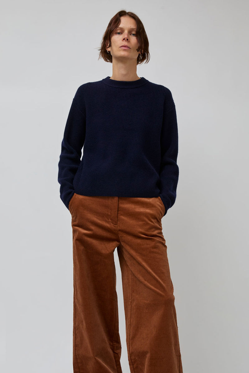 Rue De Tokyo Karli Crewneck Sweater in Navy