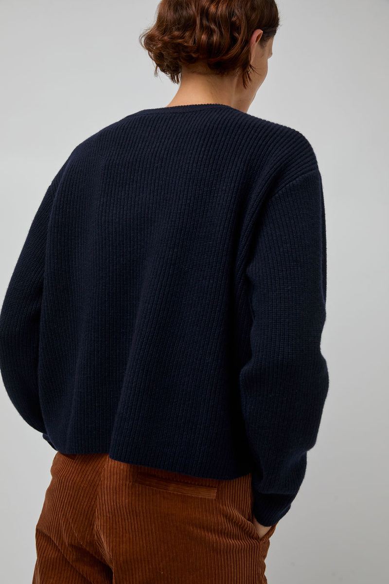 Rue De Tokyo Karli Crewneck Sweater in Navy